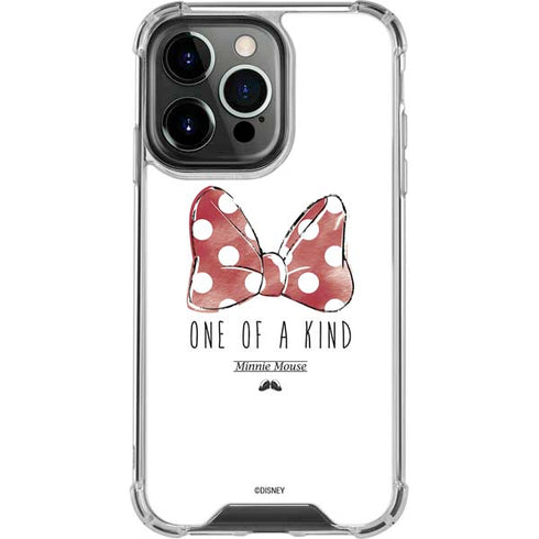 Disney Minnie Mouse One Of A Kind Bow iPhone 14 Pro Clear Case